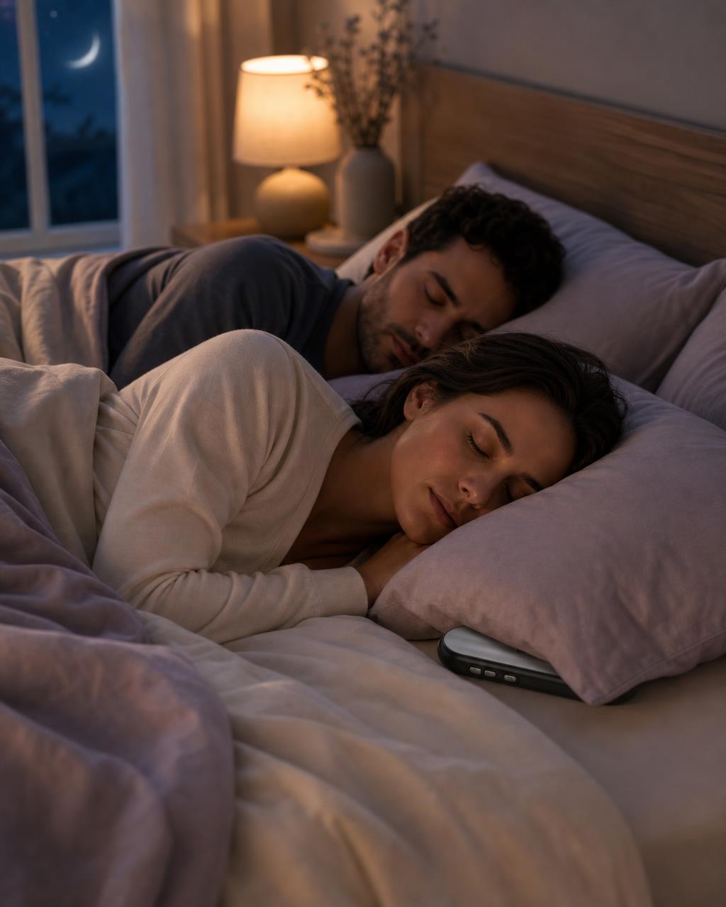 You listen. Your partner sleeps.